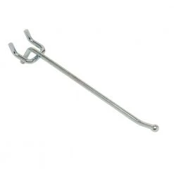 Everbilt 6 in. Zinc-Plated Steel Single Straight Peg Hook 1/4 in. Peg