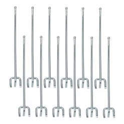 Everbilt 8 in. Zinc-Plated Steel Straight Peg Hooks (12-Pack) for 1/4 in. Pegboards