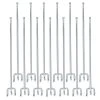 Everbilt 10 in. Zinc-Plated Steel Straight Peg Hooks (12-Pack) for 1/4 in. Pegboards