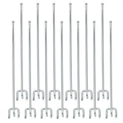 Everbilt 10 in. Zinc-Plated Steel Straight Peg Hooks (12-Pack) for 1/4 in. Pegboards